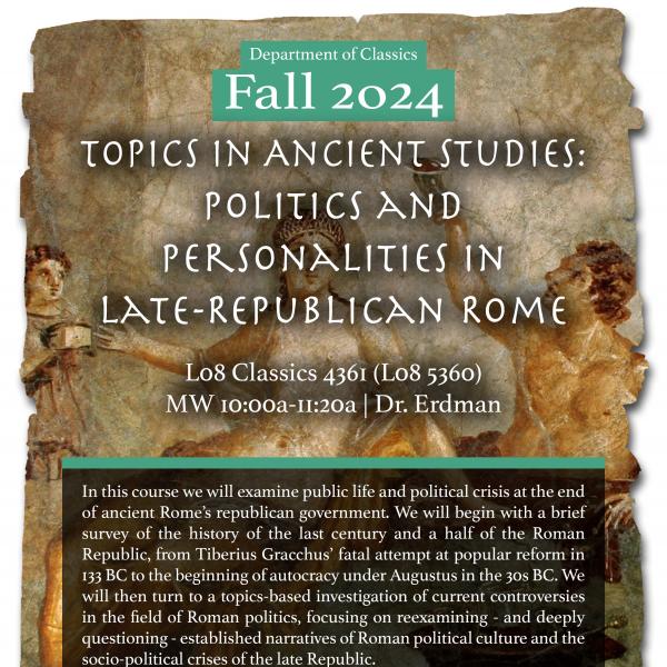 WashU Classics Department to offer two new courses in Roman History in Fall 2024