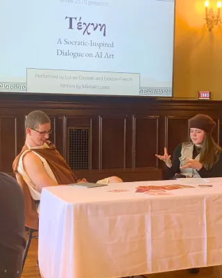 caswell and french engaged in dialogue