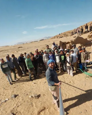 field team in Amheida