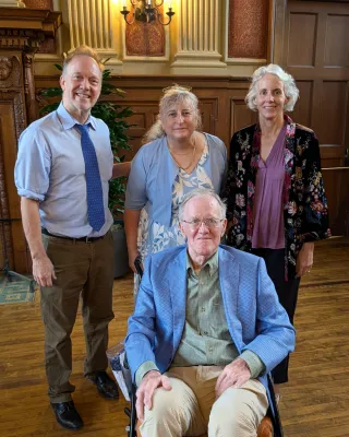 Meyer with Biggs Family