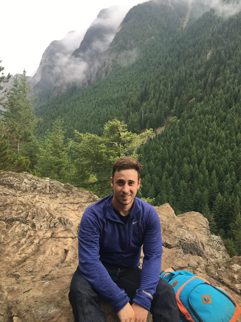 Joshua Zacks on a hiking trail