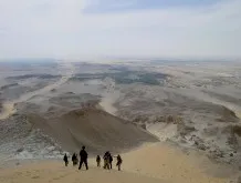 overlooking the Egyptian desert