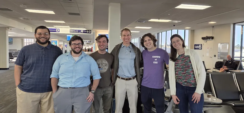 Keeline with current a former WashU Classics grad students