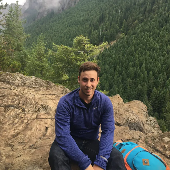 Joshua Zacks on a hiking trail