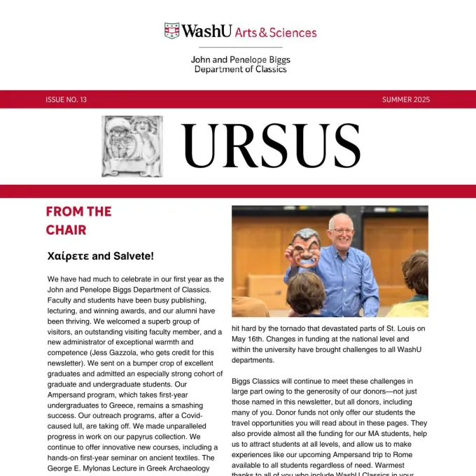 Cover of the 2025 Ursus Newsletter