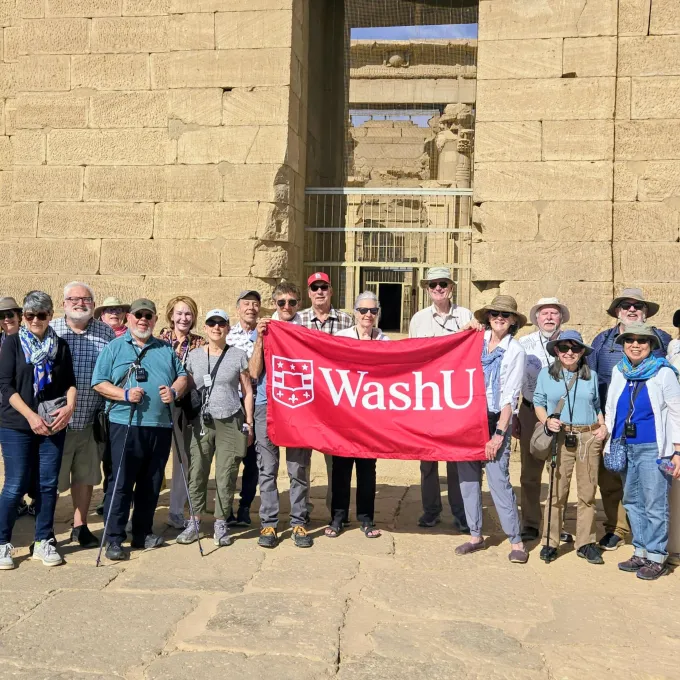 alumni and friends at the Nubian Temple of Kalabsha
