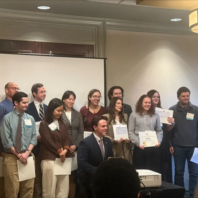 group picture of travel award students