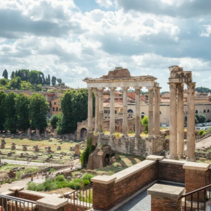 Photo of a Roman excavation site